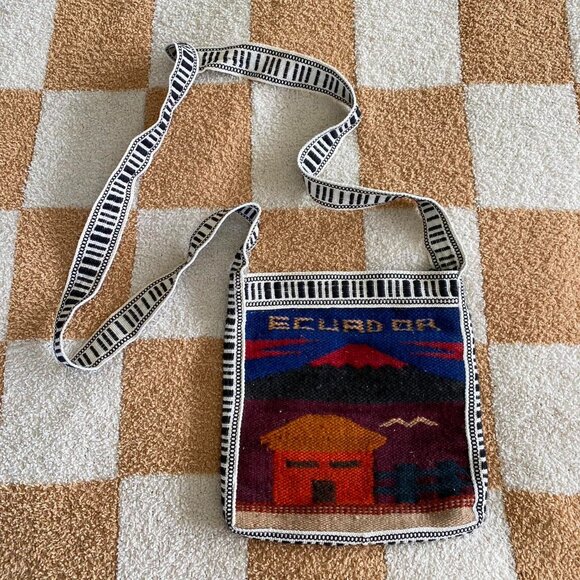 HANDMADE Bags Bohemian Handmade Ecuador Bag Shoulder Purse Red Blue
